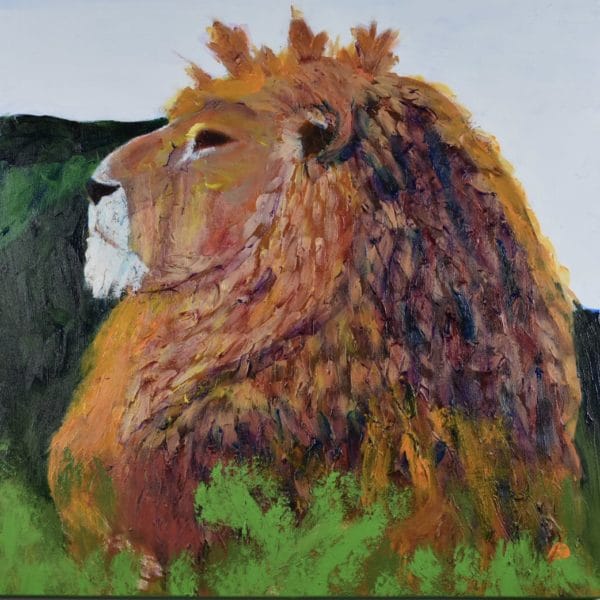 Unique King of Hearts artwork on canvas