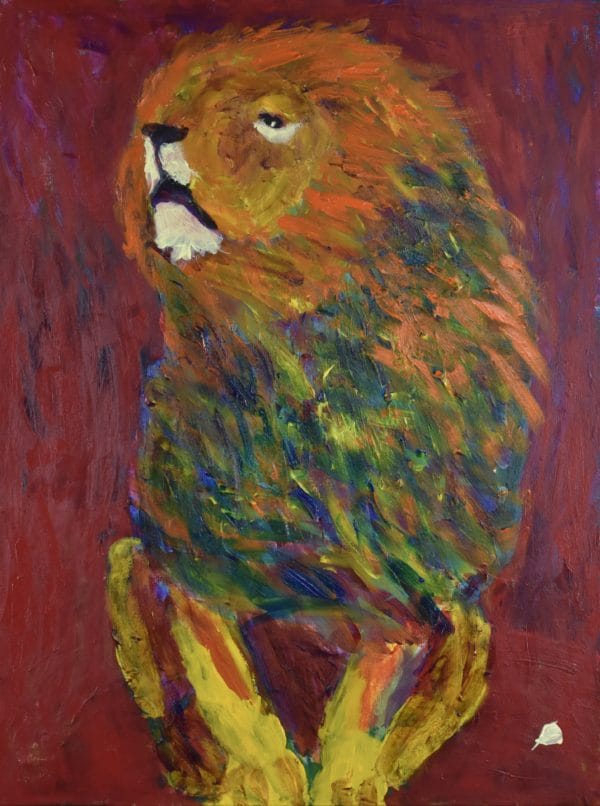 Elegant guardian painting on canvas